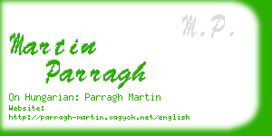 martin parragh business card